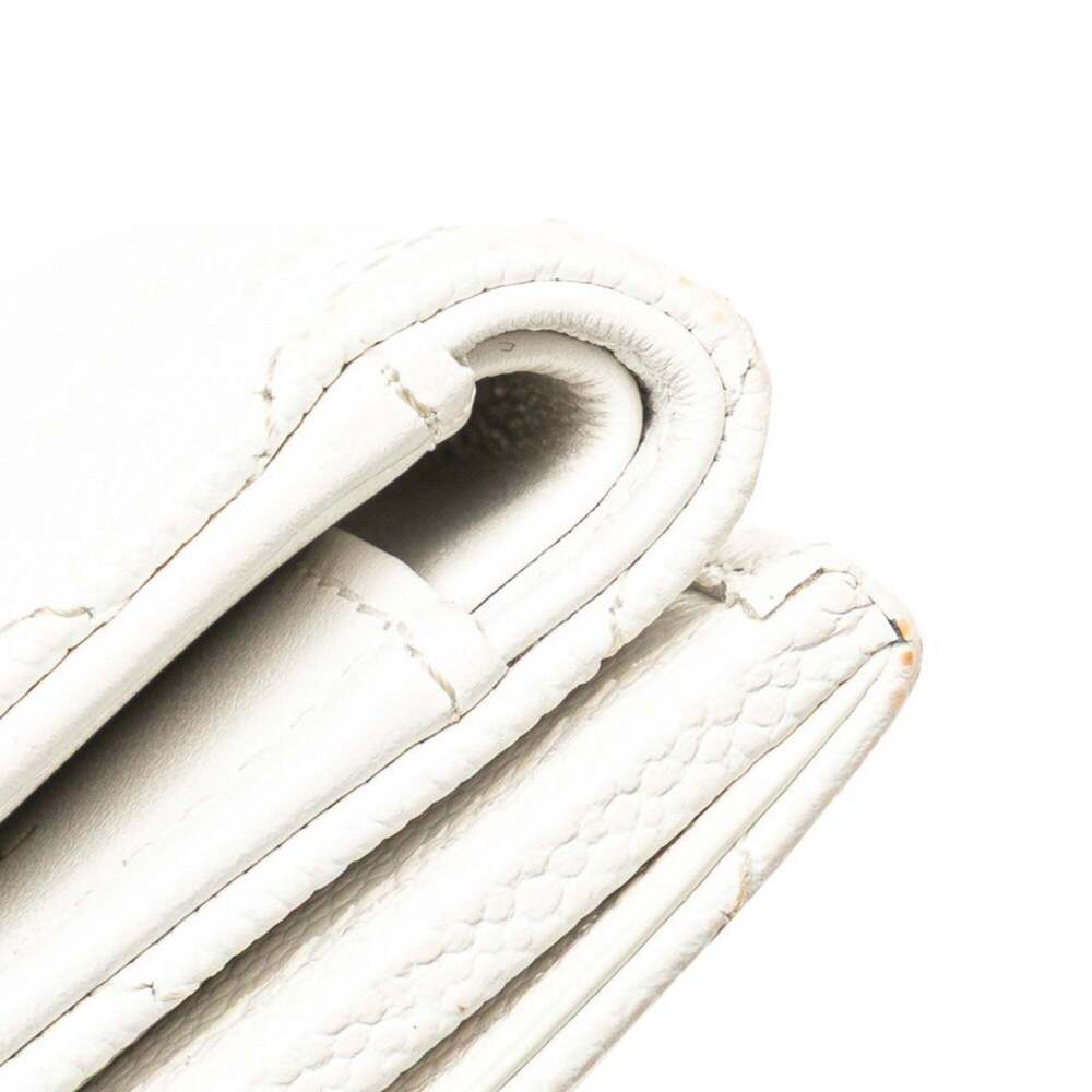 CHANEL Authentic White Caviar Leather Logo Wallet - Picture 5 of 13